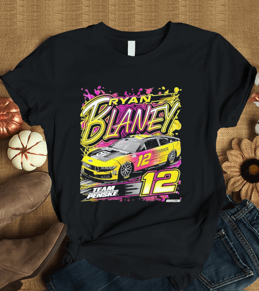 Ryan Blaney Team Penske BodyArmor Flash I.V. Car Number 12 NASCAR T-Shirt