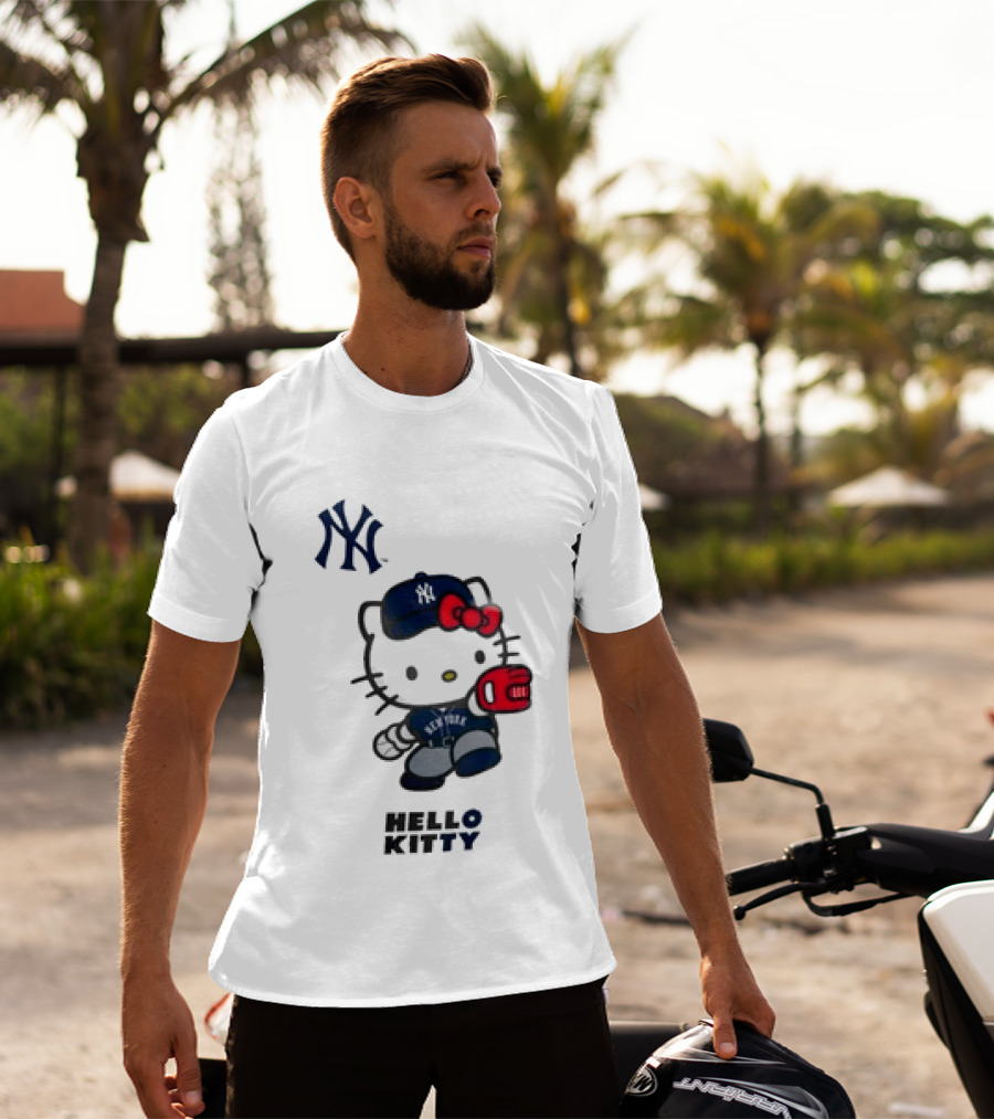 New York Yankees Hello Kitty Baseball Catcher Outfit T-Shirt
