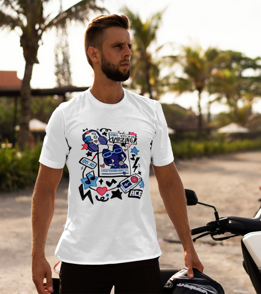 Oh Girl You're So Amazing Ace 0810 Music Style Retro Audio Visuals T-Shirt