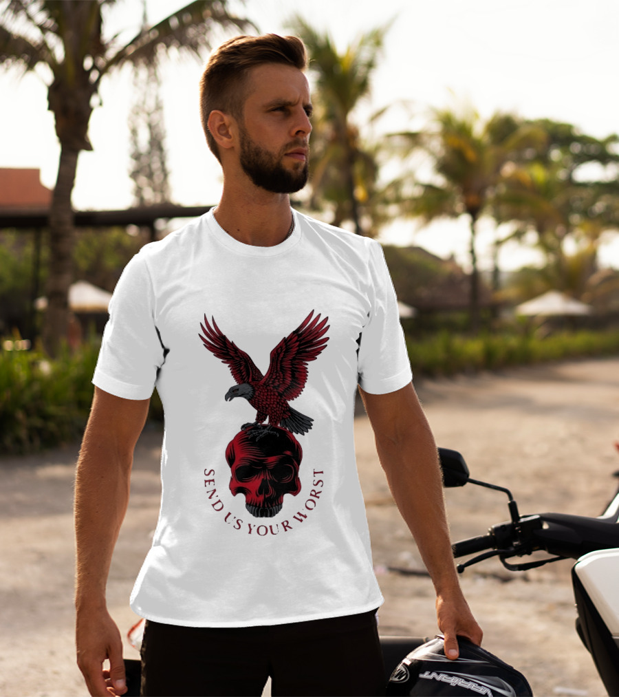 Send Us Your Worst Eagle And Skull Gothic T-Shirt