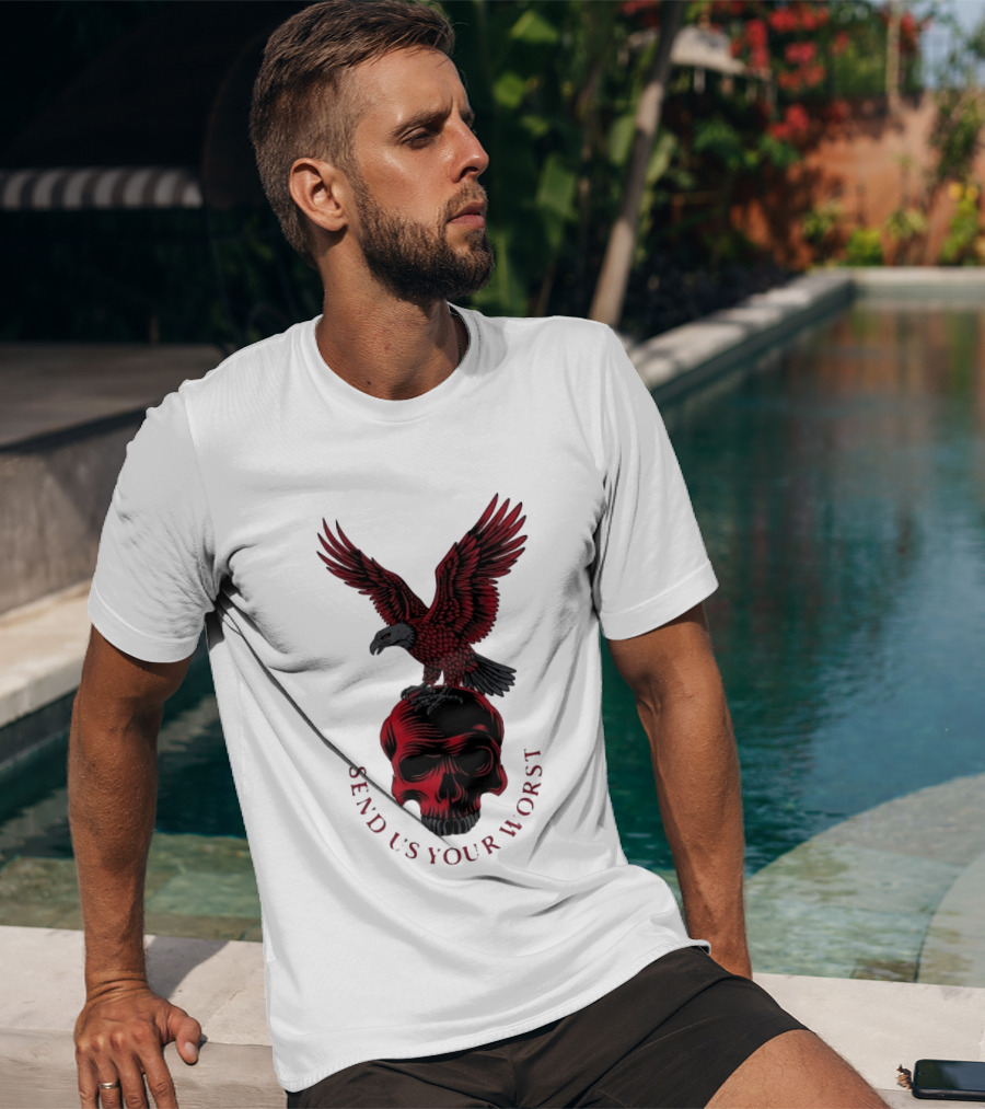 Send Us Your Worst Eagle And Skull Gothic T-Shirt