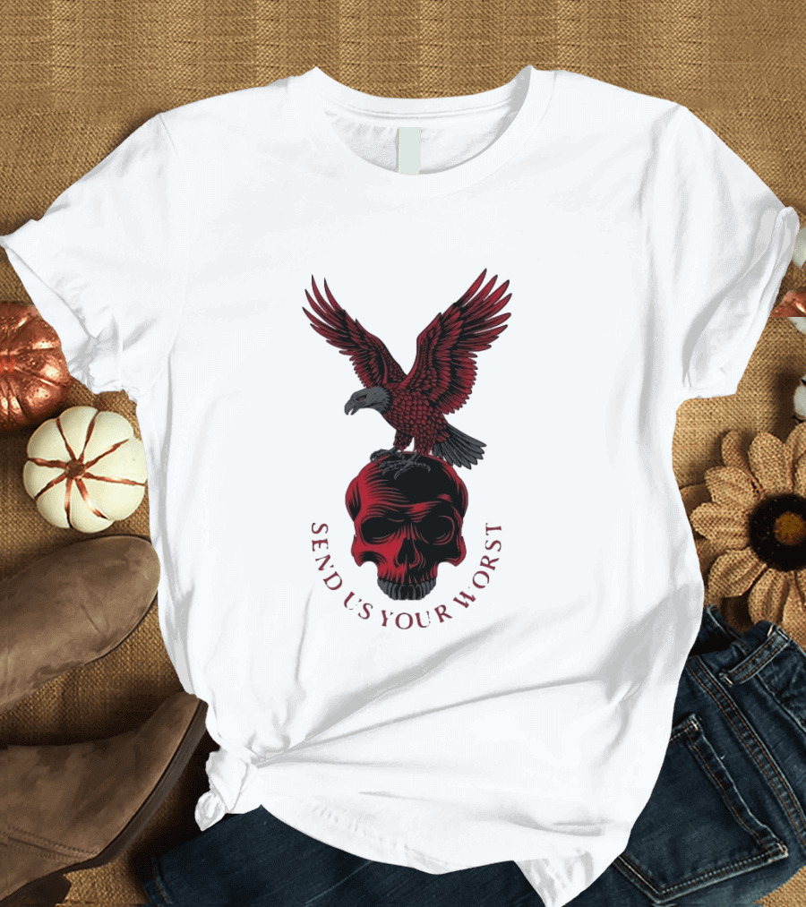 Send Us Your Worst Eagle And Skull Gothic T-Shirt