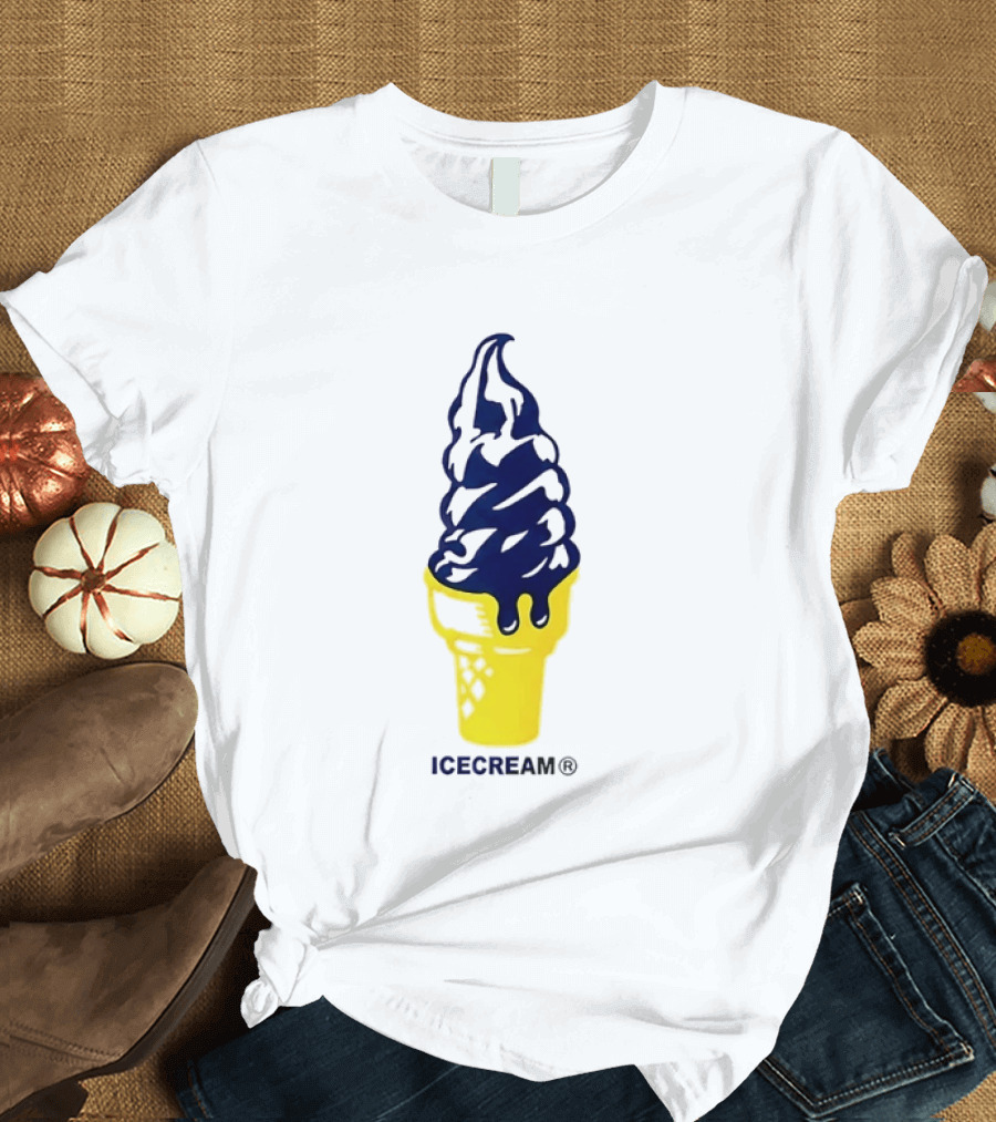 Trevor Goosby Icecream Soft Serve Brand Yellow Cone T-Shirt