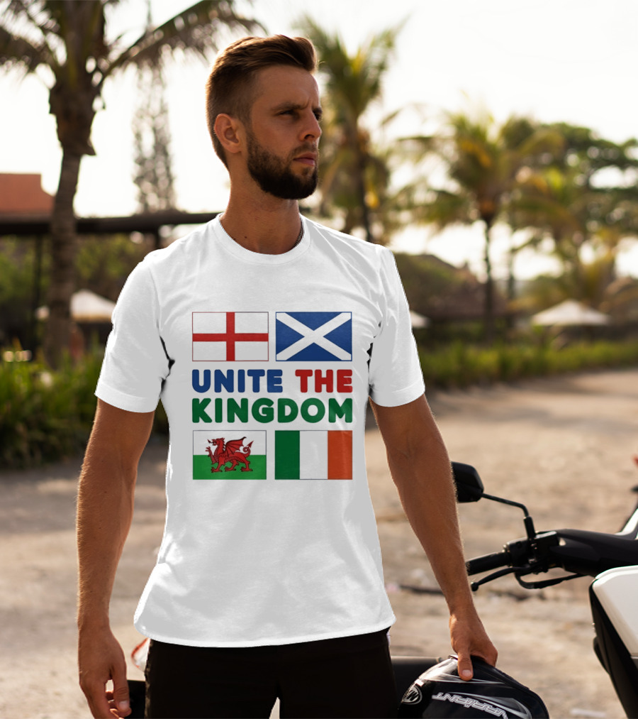Unite The Kingdom England Scotland Wales Ireland Flags British Isles T-Shirt