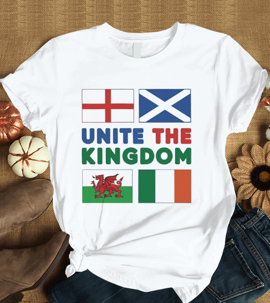 Unite The Kingdom England Scotland Wales Ireland Flags British Isles T-Shirt
