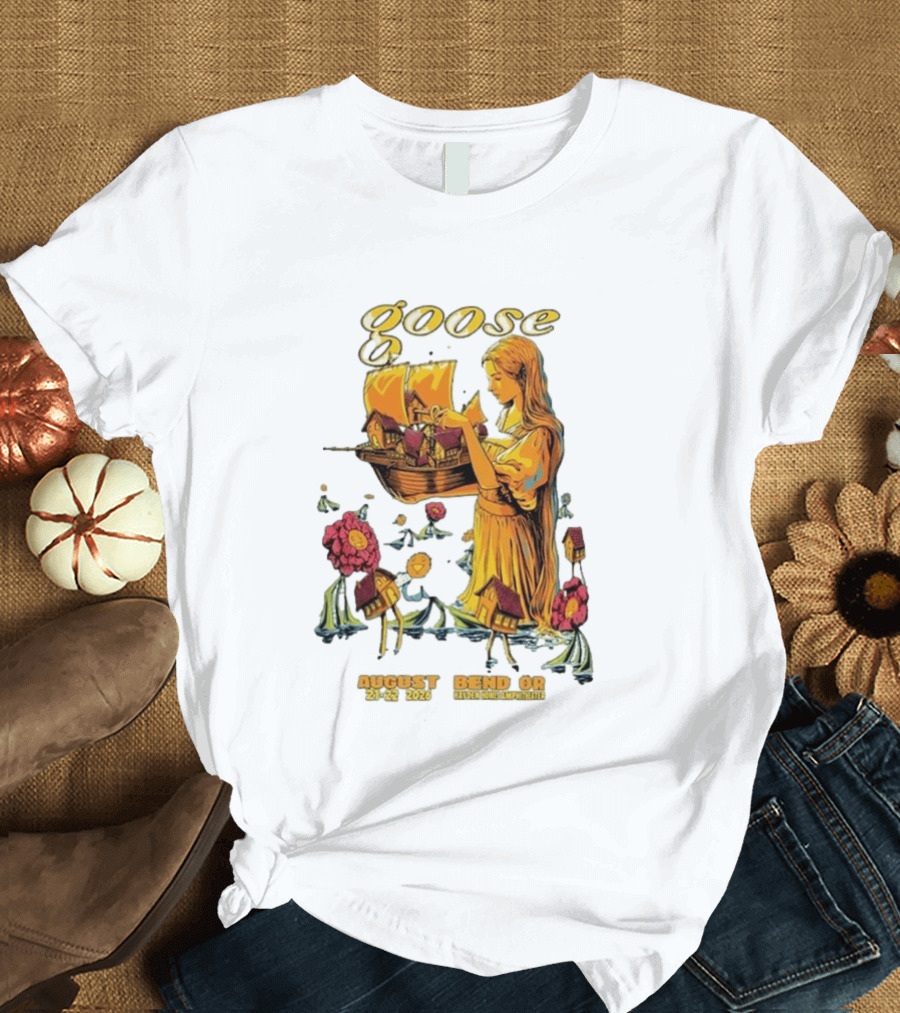 Goose Bend OR August 21 22 2026 Tour Goose Interdimensional Pizza Event T-Shirt