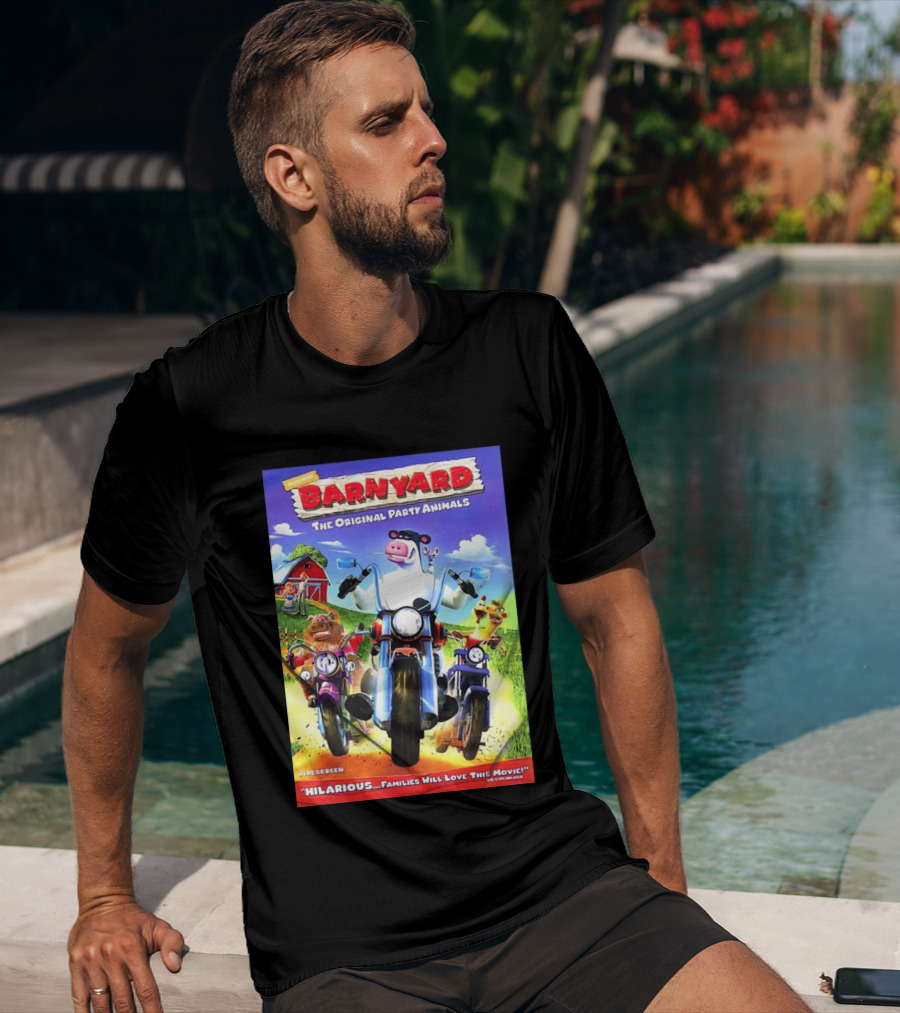 Nickelodeon Barnyard DVD 2006 Hilarious The Original Party Animals Widescreen T-Shirt