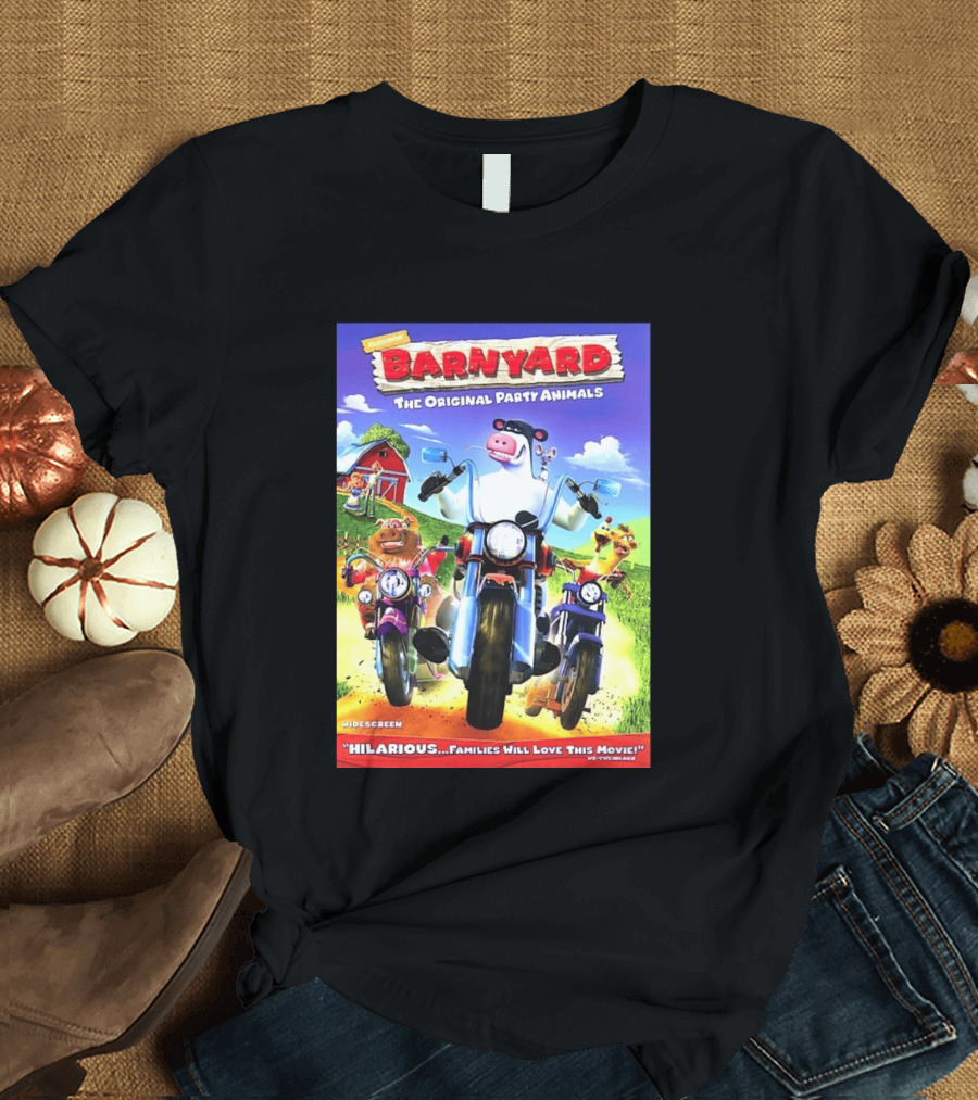 Nickelodeon Barnyard DVD 2006 Hilarious The Original Party Animals Widescreen T-Shirt