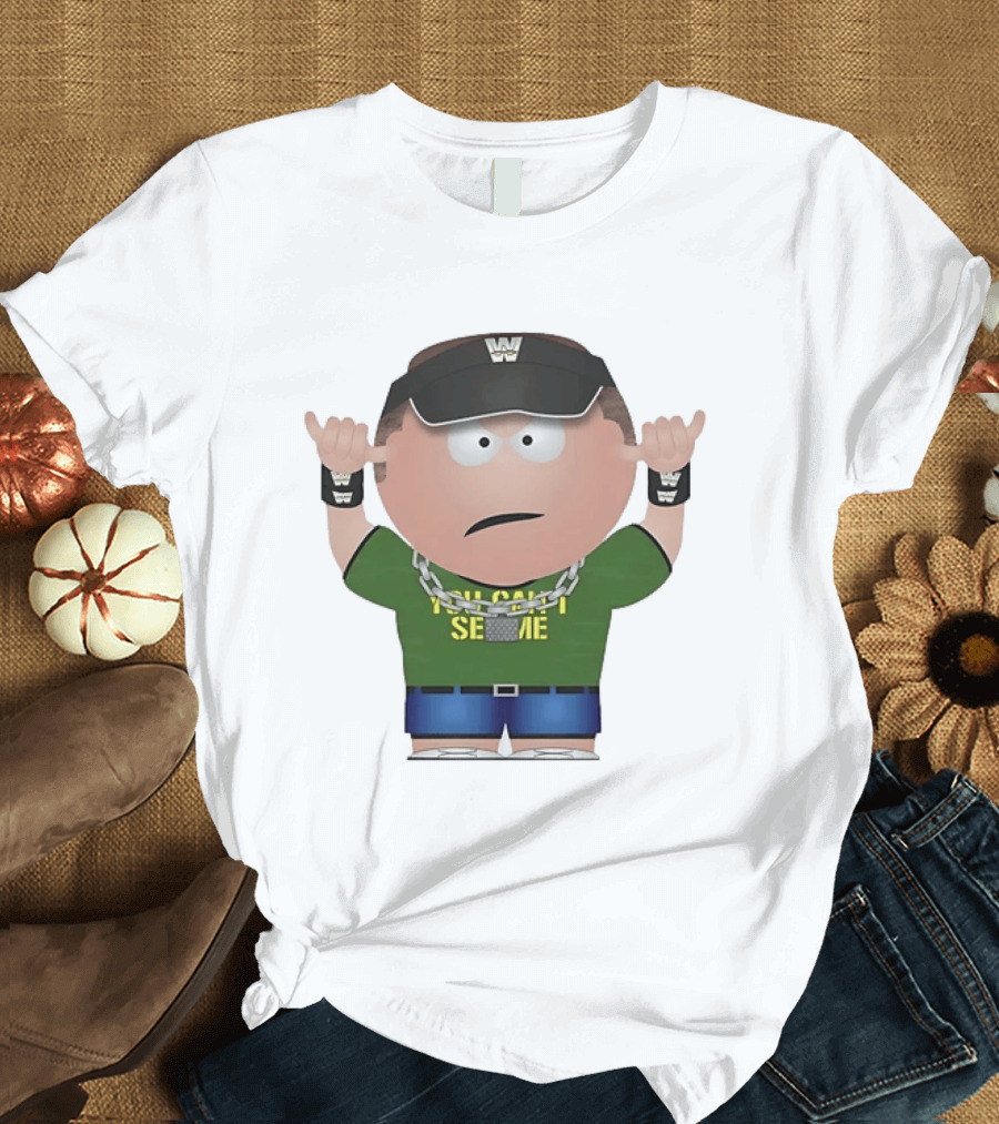 John Cena South Park You Can't See Me WWE Cartoon T-Shirt