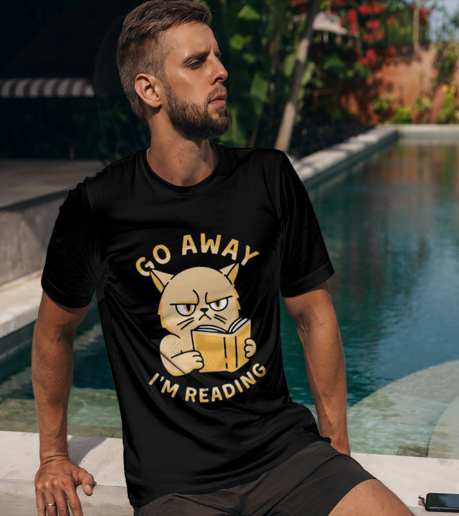 Go Away I'm Reading Grumpy Cat Book Lover T-Shirt