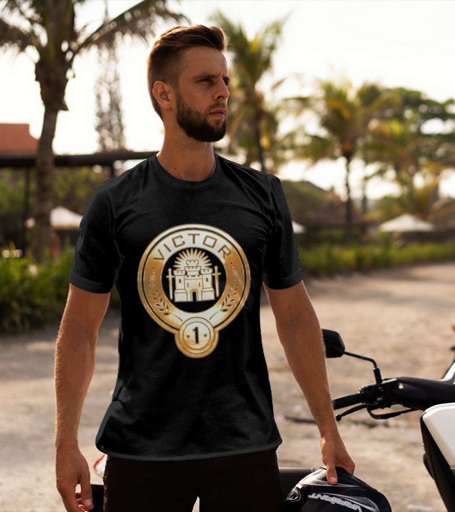 The Hunger Games Victor Emblem District 1 Badge With Castle And Swords T-Shirt