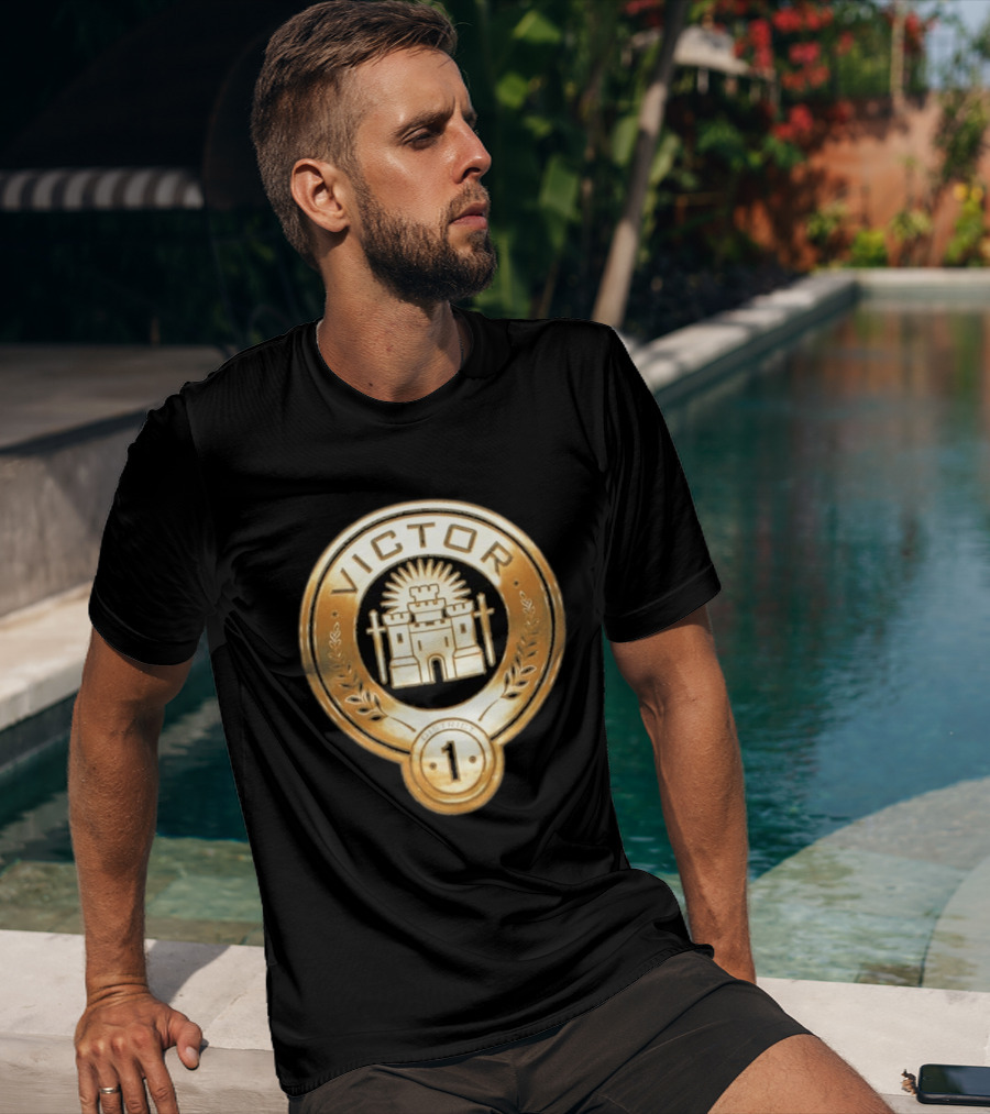 The Hunger Games Victor Emblem District 1 Badge With Castle And Swords T-Shirt