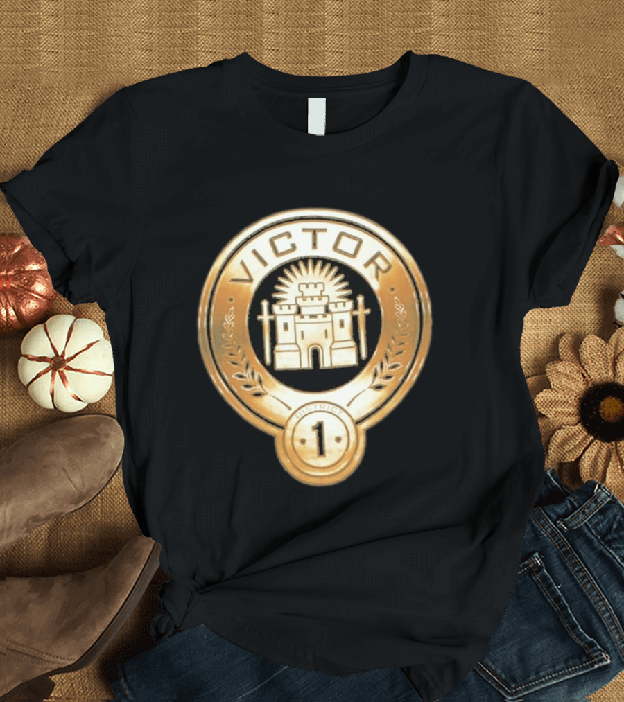 The Hunger Games Victor Emblem District 1 Badge With Castle And Swords T-Shirt