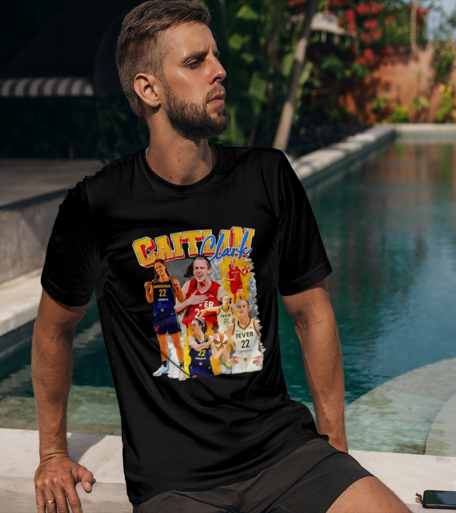 Caitlin Clark Indiana Fever 22 Basketball Athlete Action Montages T-Shirt