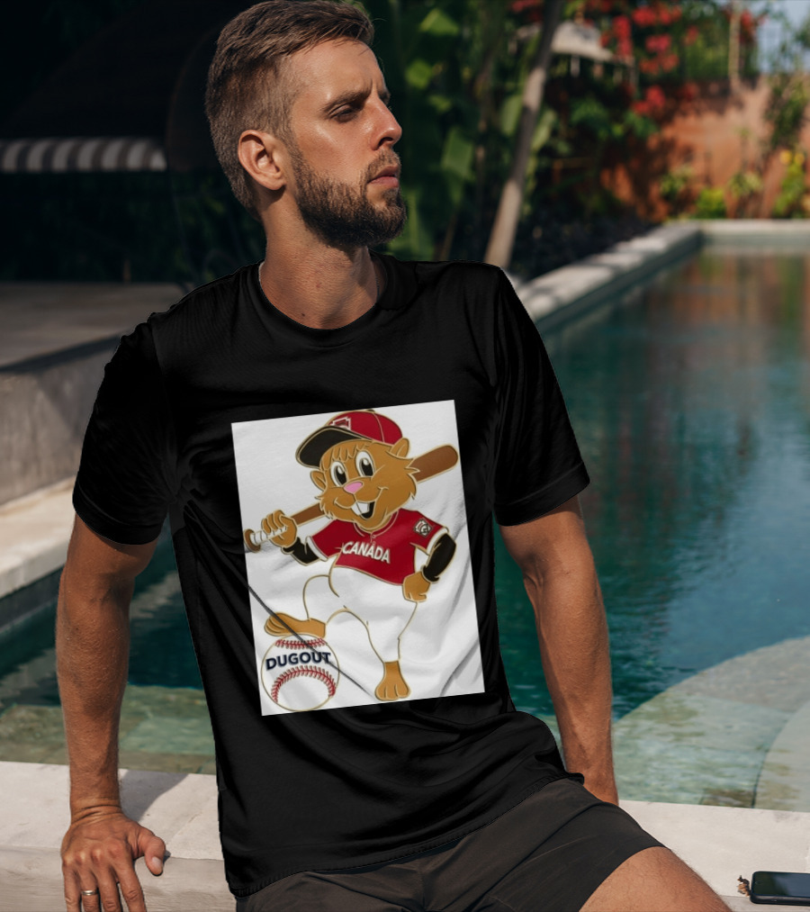 Canada Little League Beaver Baseball Dugout Pin T-Shirt