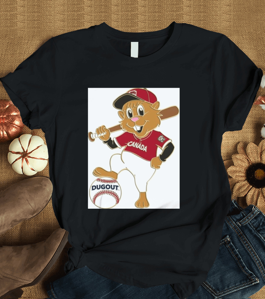Canada Little League Beaver Baseball Dugout Pin T-Shirt