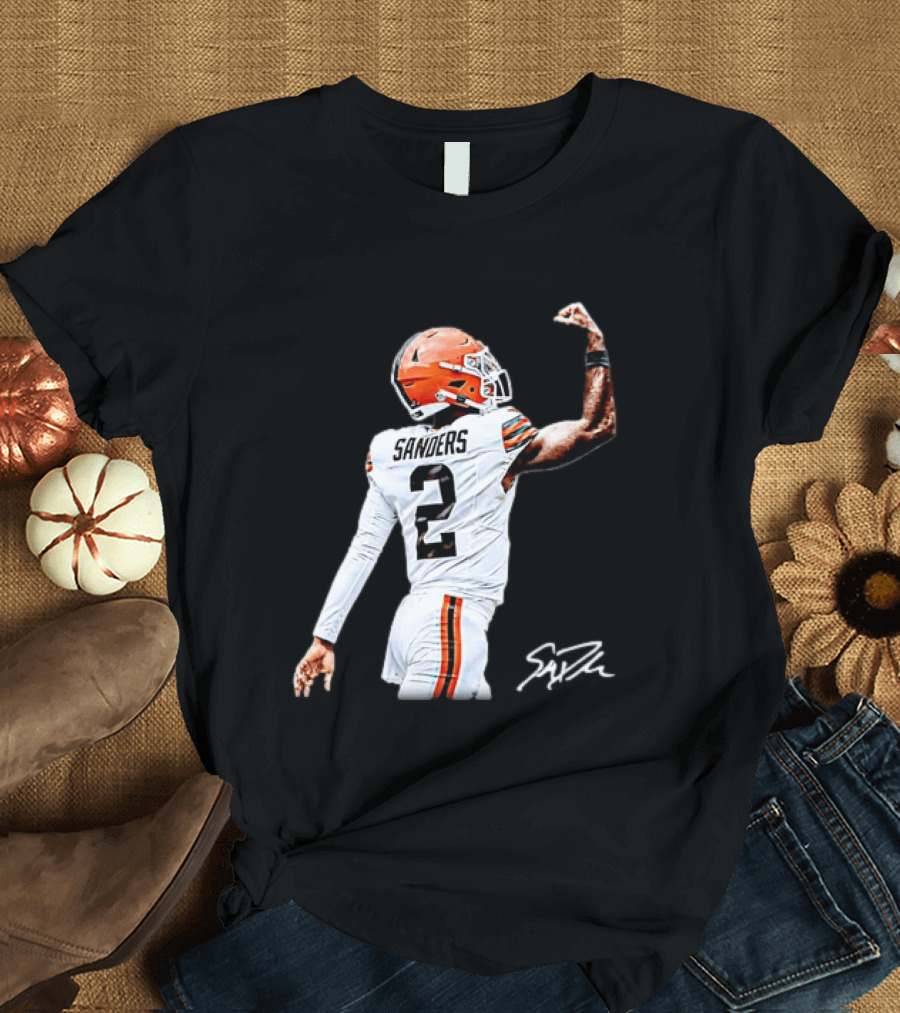 Sanders Number 2 Miami Dolphins Player Celebration T-Shirt