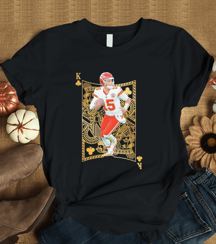 Patrick Mahomes II Kansas City Chiefs King Of Clubs Football Card T-Shirt