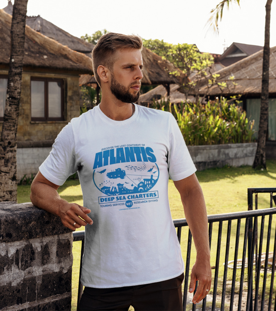 Atlantis Deep Sea Charters Heckletours Discover The Lost Continent Scuba Services Research Diving T-Shirt