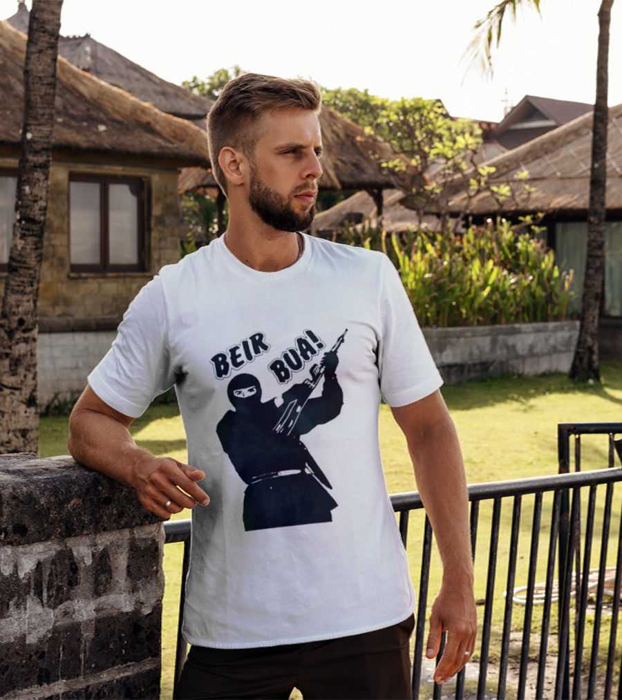 Beir Bua Irish Republican Ireland Gaelic Armed Figure T-Shirt