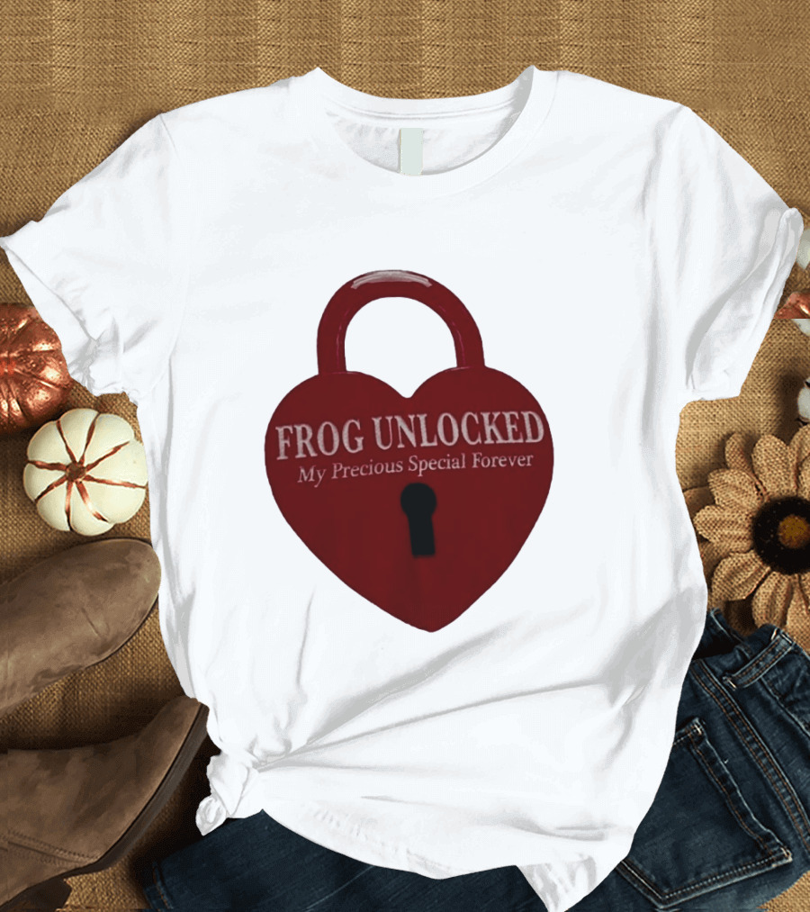 Frog Unlocked Heart Lock My Precious Special Forever T-Shirt