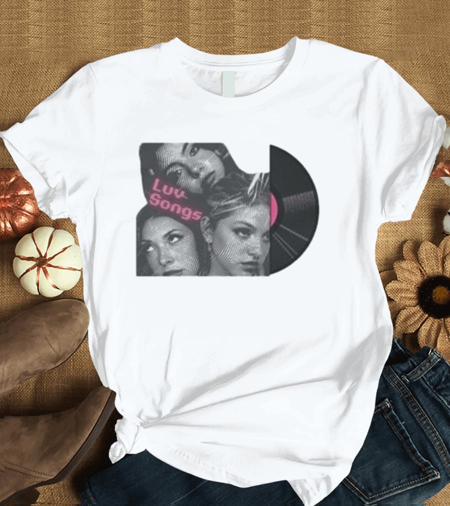 Triple Charm Vinyl Record Luv Songs T-Shirt