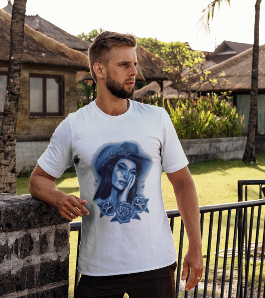 Kacey Musgraves Middle Of Nowhere Tour 2026 Loneliest Girl Airbrush Roses Blue Hat T-Shirt