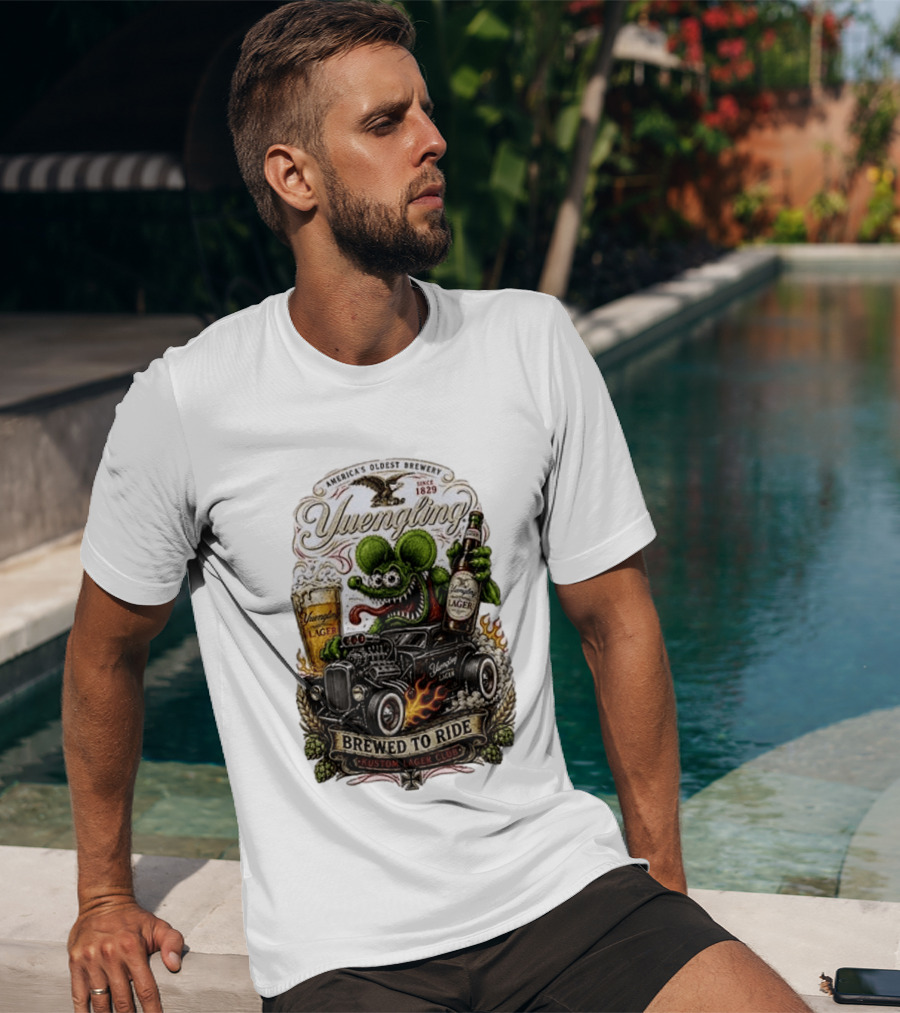 Yuengling Rat Fink Brewed To Ride Kustom Lager Club America's Oldest Brewery Since 1829 T-Shirt