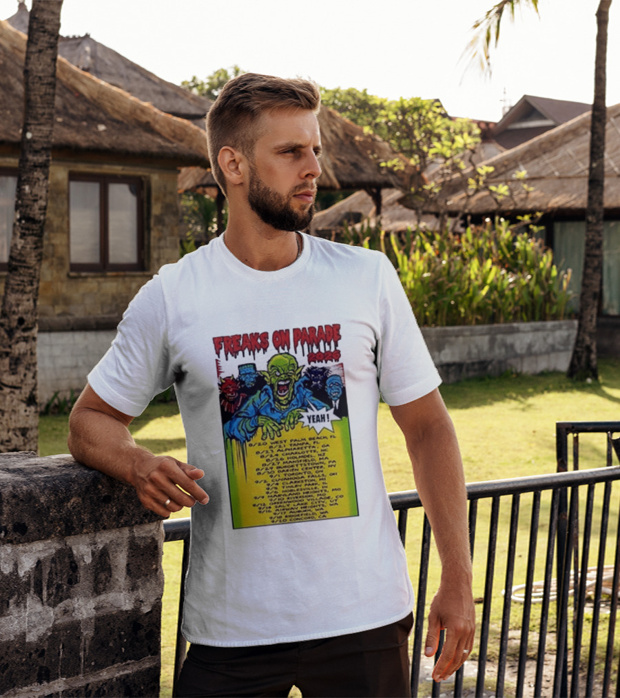 Freaks On Parade Tour 2023 Rob Zombie Dates West Palm Beach Tampa Atlanta Concord T-Shirt