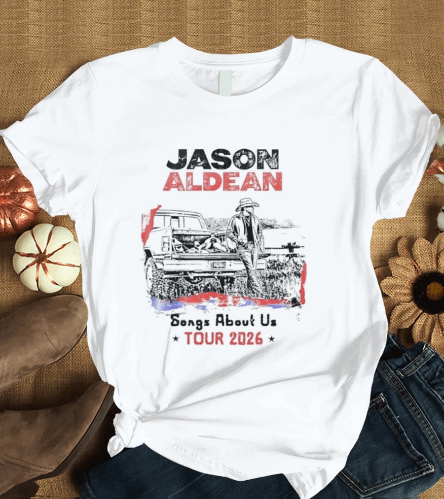 Jason Aldean Songs About Us Tour 2026 Country Music Scenic T-Shirt