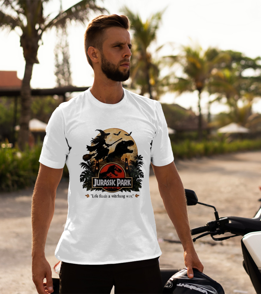 Jurassic Park Life Finds A Witching Way Halloween T-Shirt