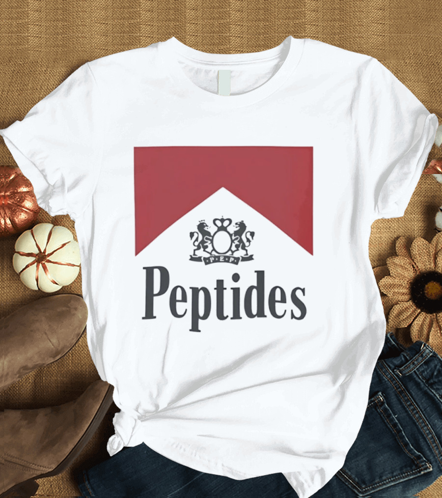 Peptides Regal Crest And Red Banner T-Shirt