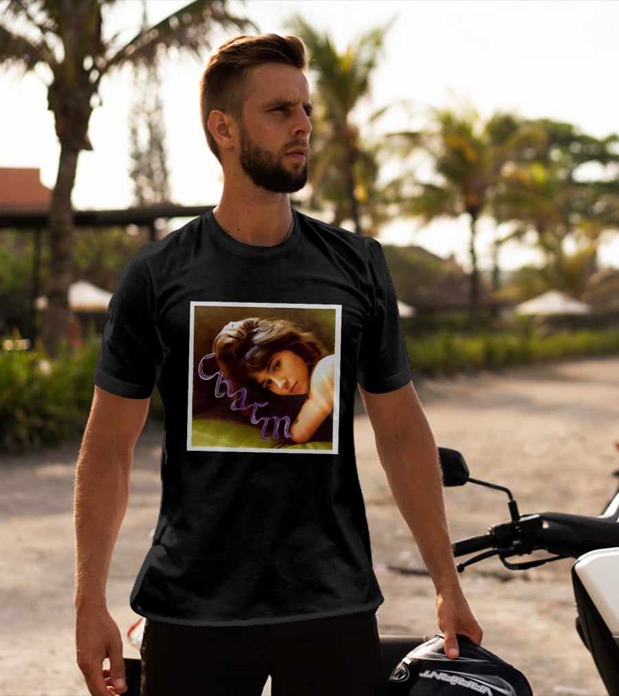 Clairo Charm Album Cover Art Vintage Portrait With Purple T-Shirt
