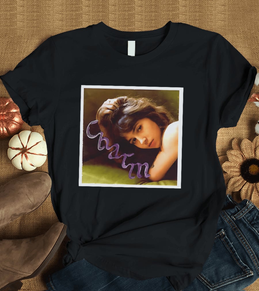 Clairo Charm Album Cover Art Vintage Portrait With Purple T-Shirt