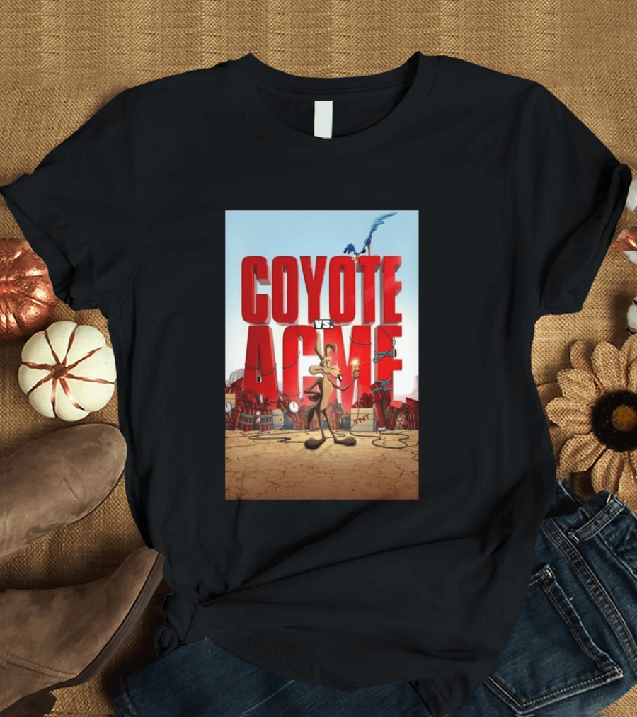 Coyote Vs. Acme Explosive Showdown With Cartoon Rivals T-Shirt