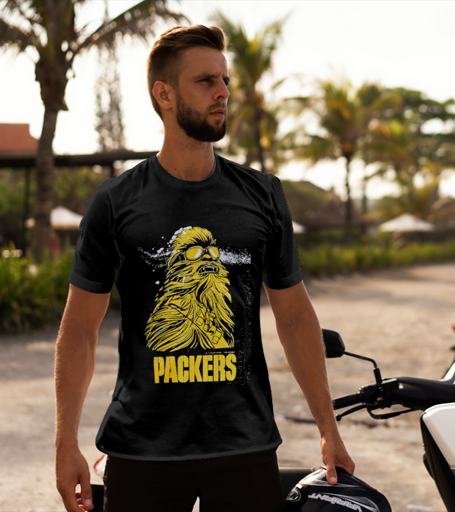 Disney Marvel Chewbacca Packers Collaboration Star Wars X Green Bay Fan T-Shirt