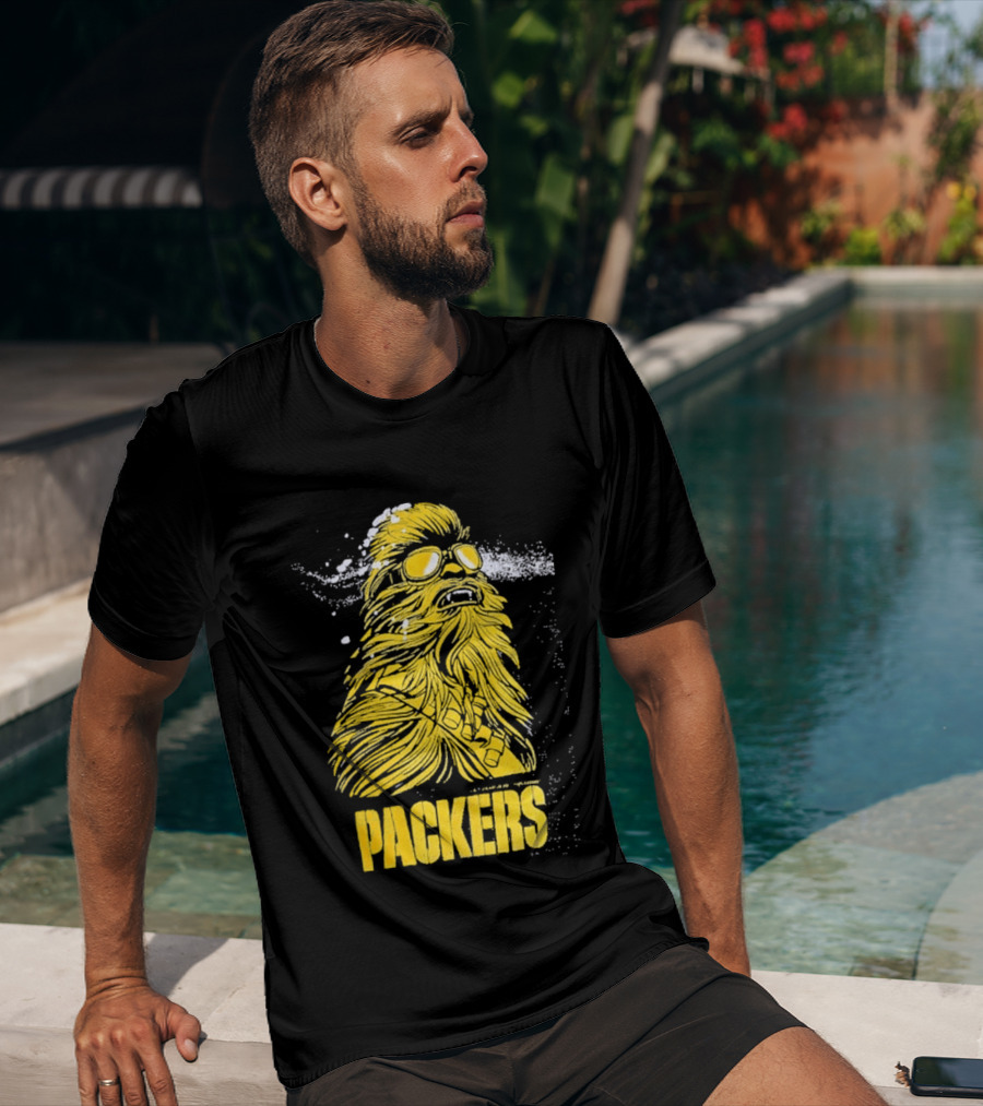 Disney Marvel Chewbacca Packers Collaboration Star Wars X Green Bay Fan T-Shirt
