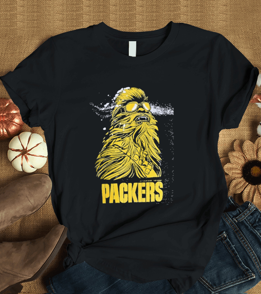 Disney Marvel Chewbacca Packers Collaboration Star Wars X Green Bay Fan T-Shirt