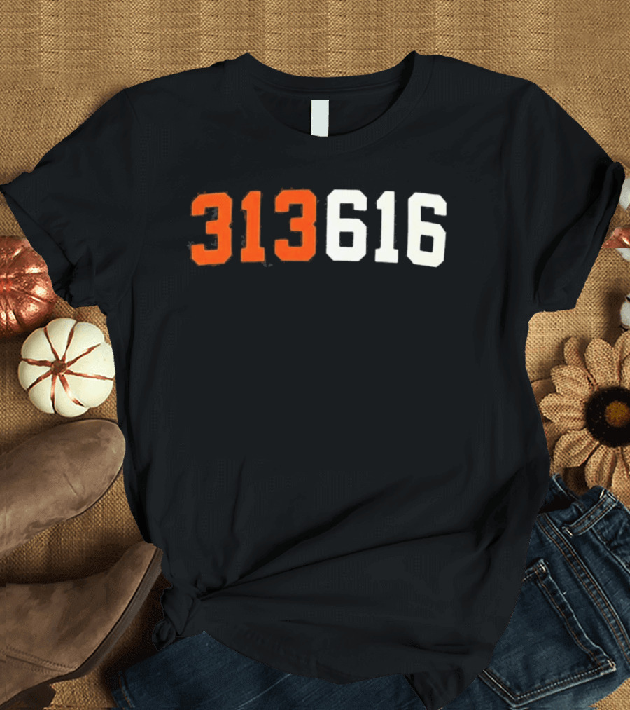 Isaac Teslaa 313 616 Retro Number T-Shirt