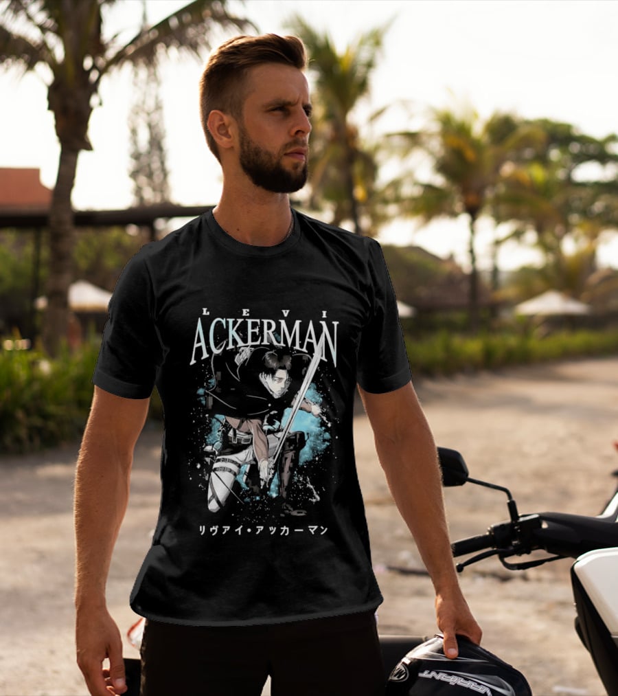Levi Ackerman 90s Bootleg Oversized AOT Attack On Titan Anime T-Shirt
