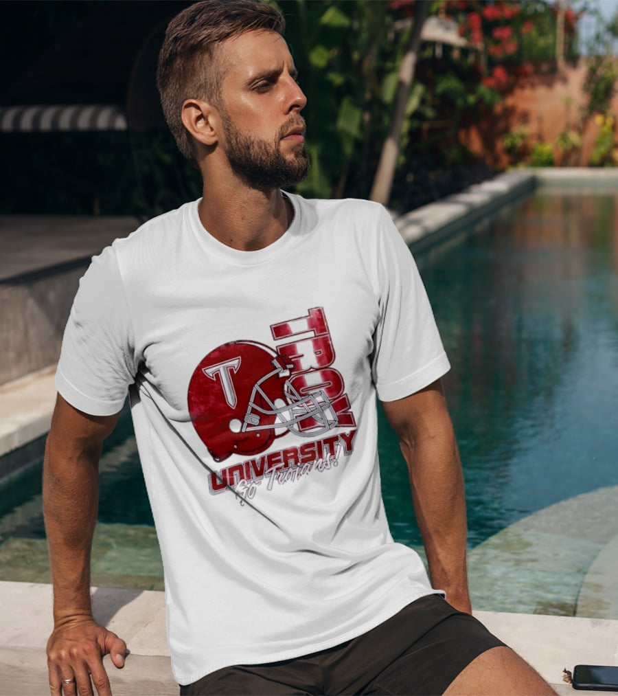 Troy Trojans University Go Trojans Football Helmet T T-Shirt