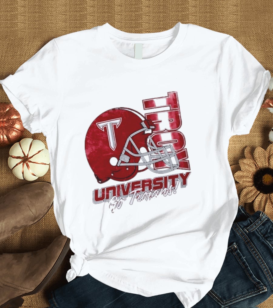 Troy Trojans University Go Trojans Football Helmet T T-Shirt