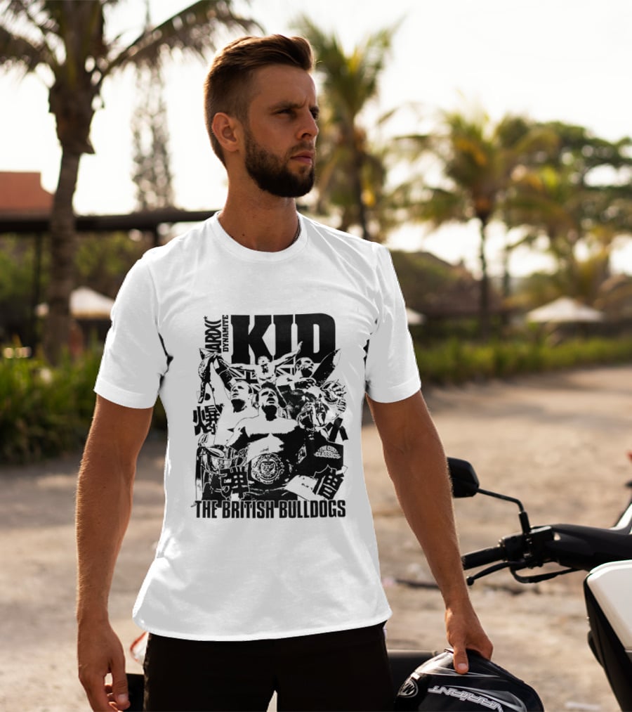 Dynamite Kid The British Bulldogs WWE Wrestling Cult T-Shirt