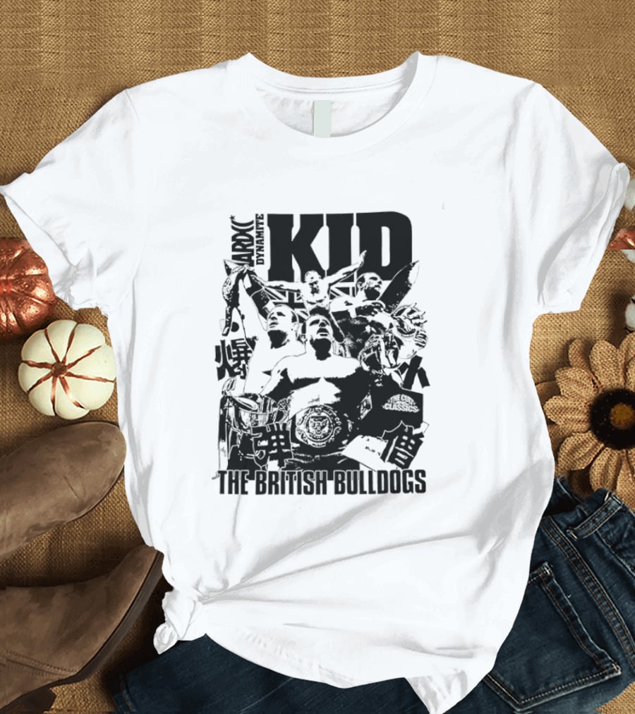 Dynamite Kid The British Bulldogs WWE Wrestling Cult T-Shirt