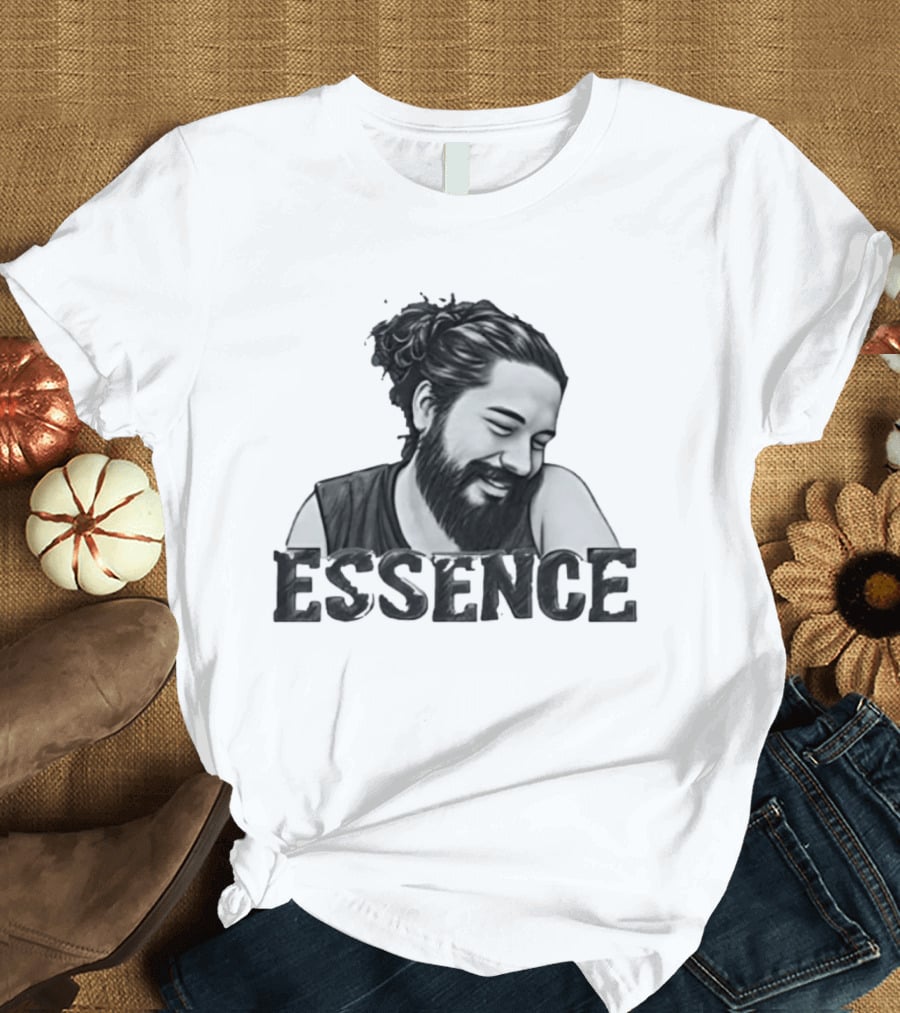 Essence Bearded Man Minimalist Smiling T-Shirt