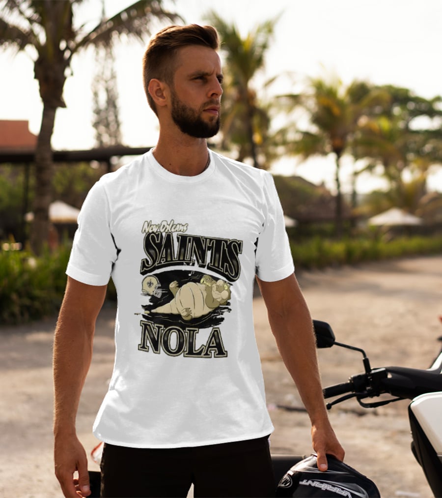 New Orleans Saints NOLA Disney Character Football T-Shirt