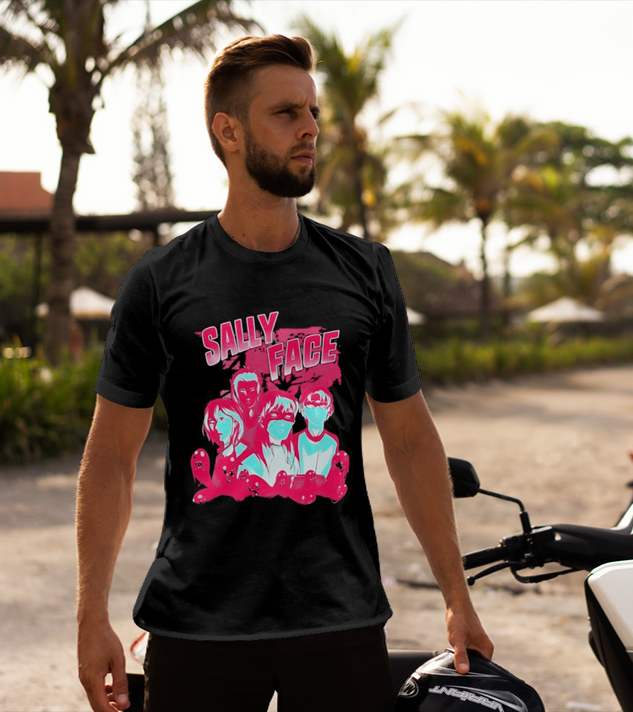 Sally Face Characters Group Indie Game Sal Fisher T-Shirt