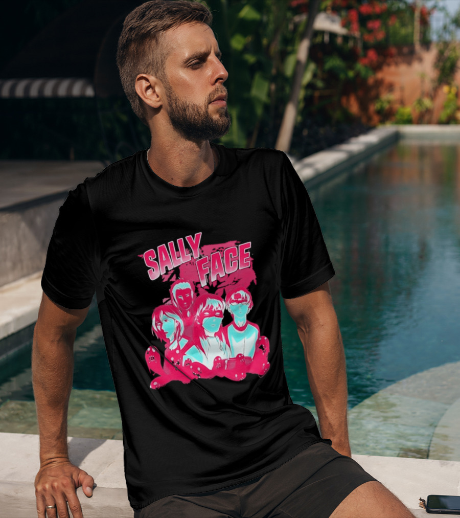 Sally Face Characters Group Indie Game Sal Fisher T-Shirt