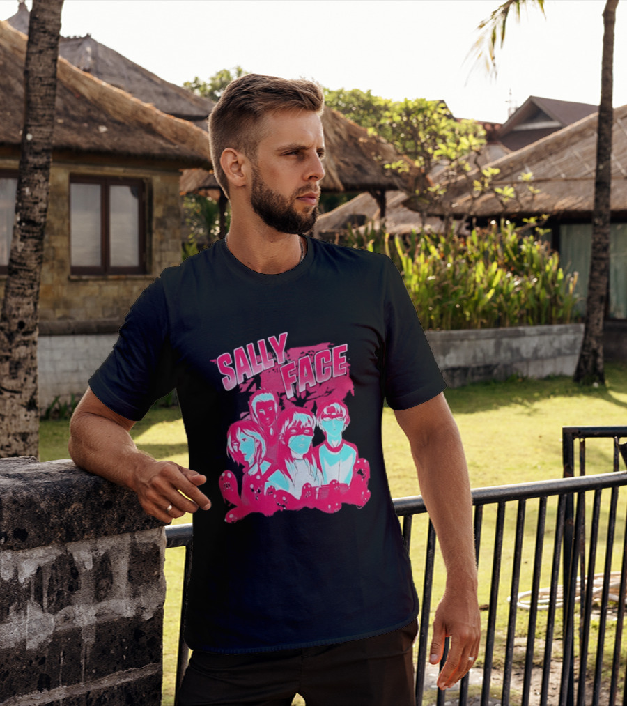Sally Face Characters Group Indie Game Sal Fisher T-Shirt