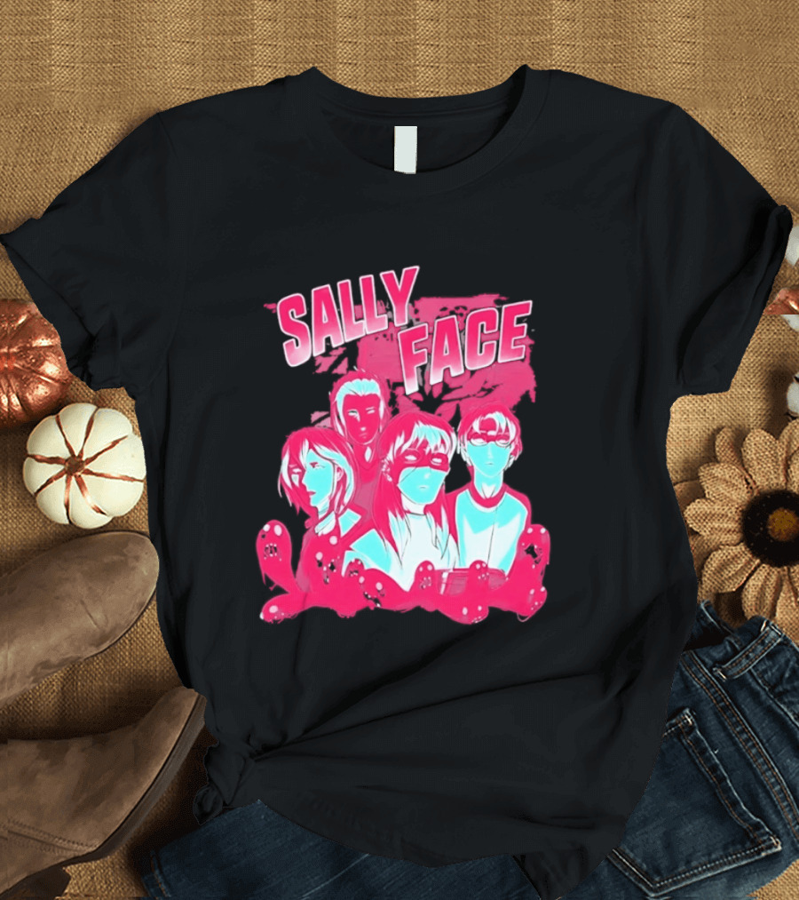 Sally Face Characters Group Indie Game Sal Fisher T-Shirt